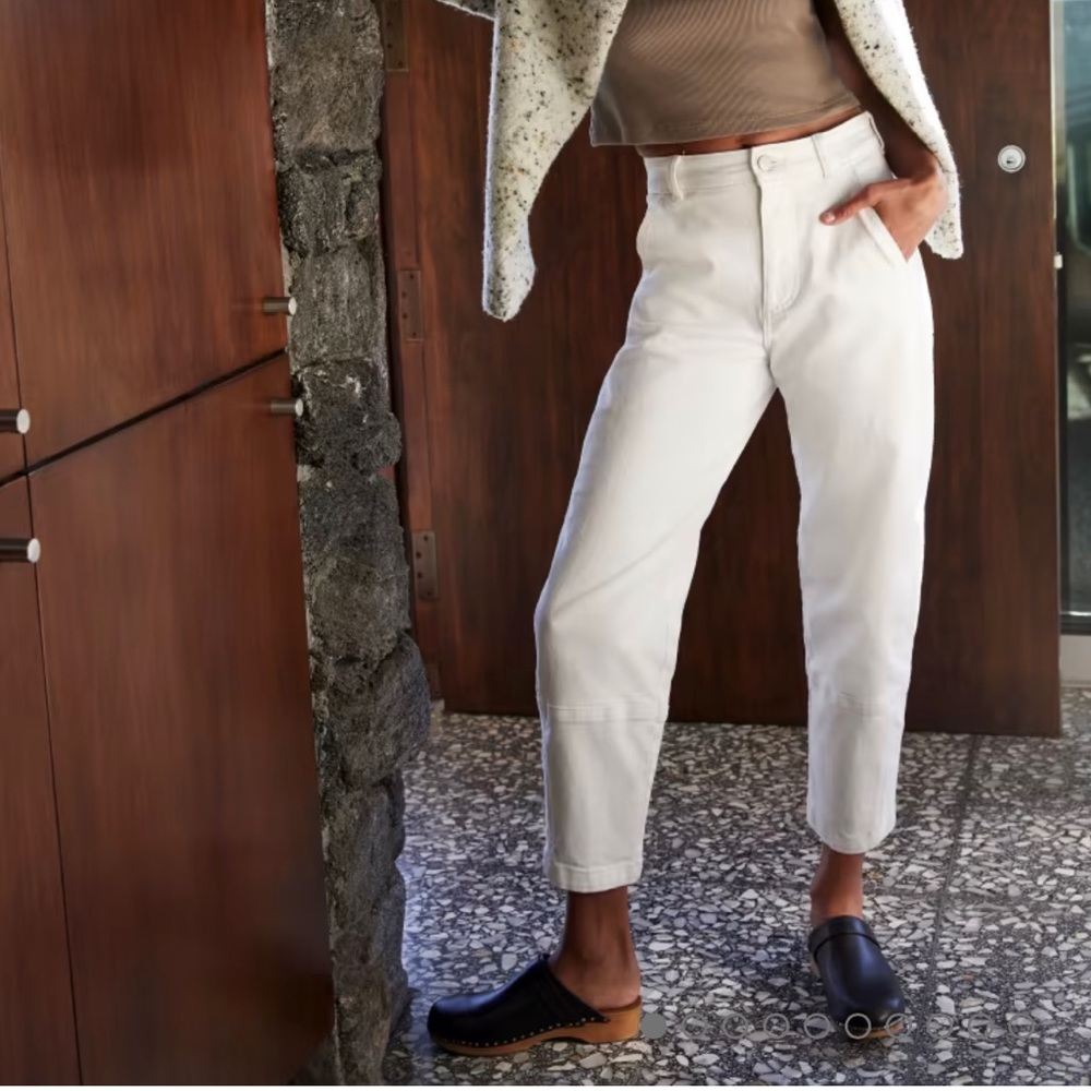 Everlane Utility Barrel Pants in White